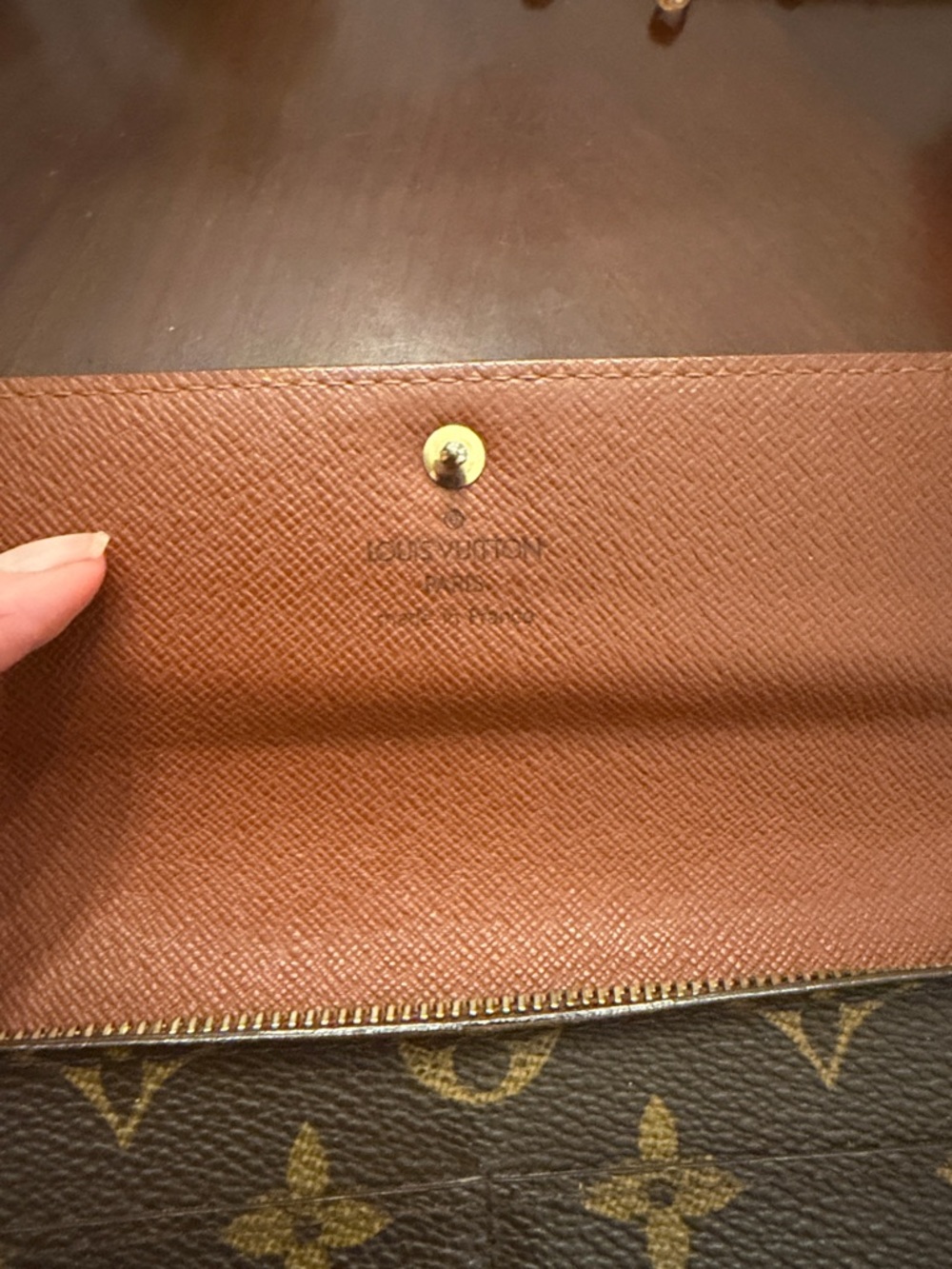 Louis Vuitton Monogram Canvas Long Wallet - Brown/Gold Accents - Picture 3 of 12